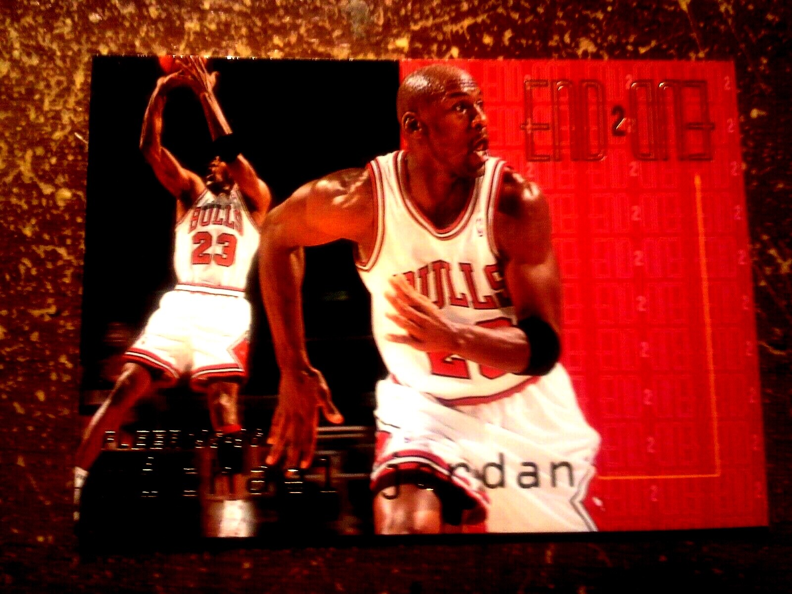 MICHAEL JORDAN BULLS  1995-96 FLEER END 2 END INSERT #9of20