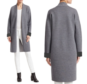 theory double faced cardigan