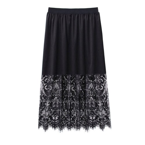 Damen Blumen Spitze Halber Slip Unter Kleider Rock Safety Unterrock Casual Chic - Bild 6 von 14