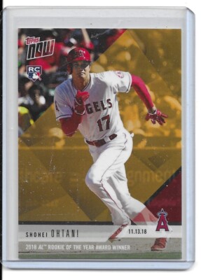 2018 Topps Now Shohei Ohtani Rookie of The Year GOLD AWARD WINNER