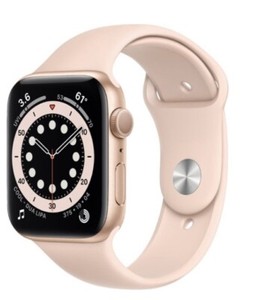 Apple Watch Series 6 GPS 44mm Silver Aluminum Case White Sport Band M00D3LL/A