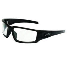 Uvex Hypershock Safety Glasses Black Frame with Clear Lens Hydroshield Honeywell