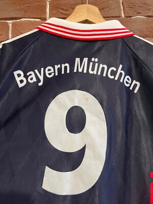 Rare Vintage #9 Elber 90s Adidas FC Bayern Munich Jersey XL