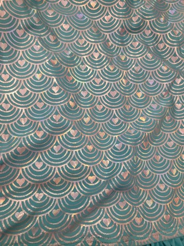 Cat & Jack Girls Blue & Silver with Hearts Bathing Suit New Select Your Size - Picture 2 of 8