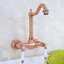 Antique Red Copper 360 Degree Rotating Kitchen Faucet Sink Mixer Tap 2nf948