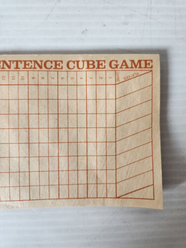 Selchow & Richter Scrabble Sentence Cube Game 1971 #96 - Picture 5 of 9