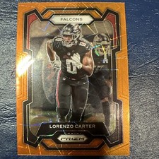 Lorenzo Carter 2023 Panini Prizm Orange Lazer Prizm #16 Atlanta Falcons