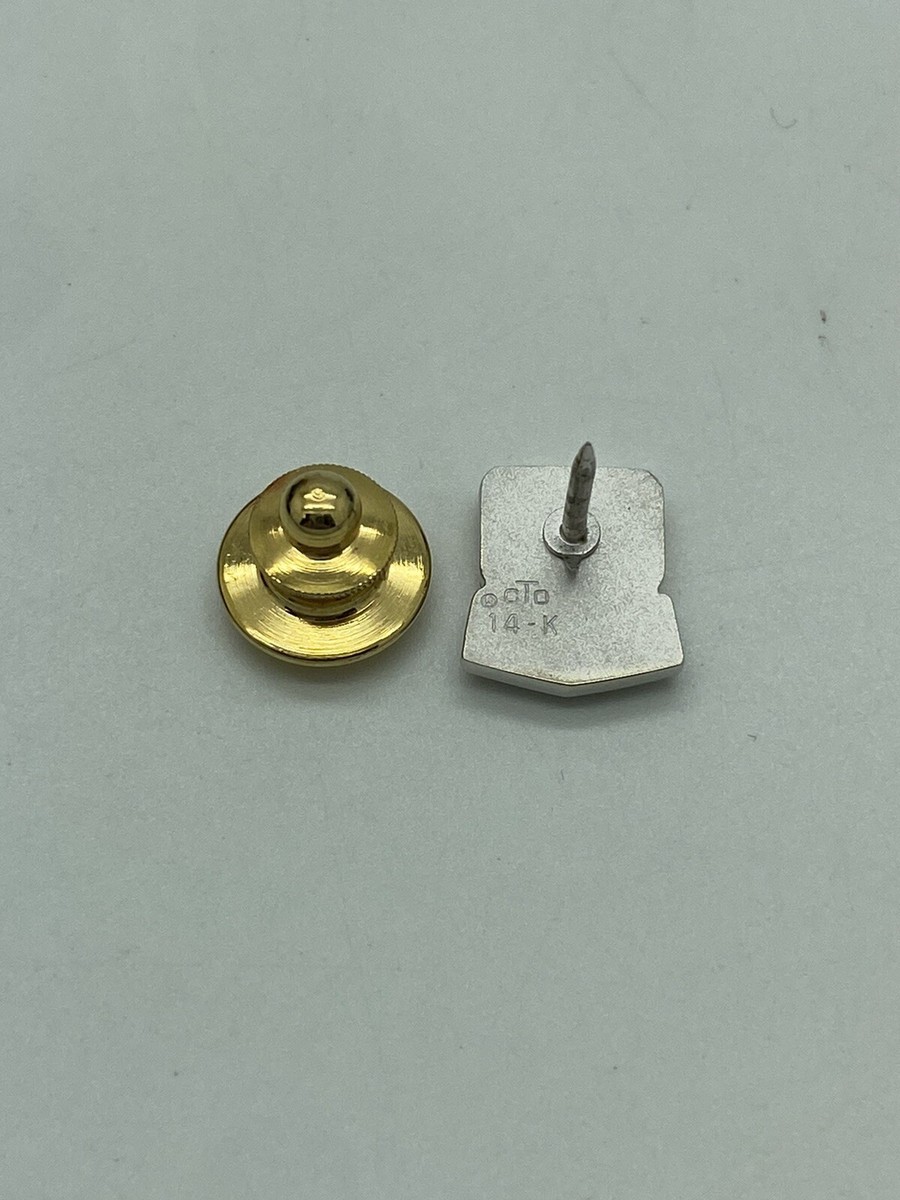 McDonalds 14k White & Yellow Gold Pin Golden Arches