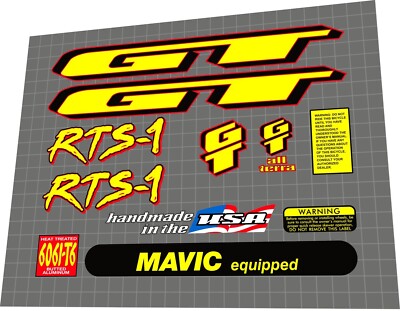1996 GT RTS-1    DECAL SET