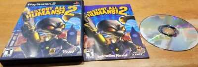 Destroy All Humans 2 (Sony PlayStation 2, 2006) PS2 Complete CIB Manual Tested