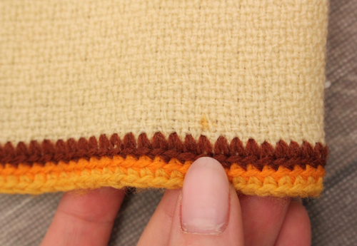 VTG Women's 20s Cream W/ Yellow & Brown Trim Long Wool Sweater / Coat S/M 1920s - Picture 15 of 23