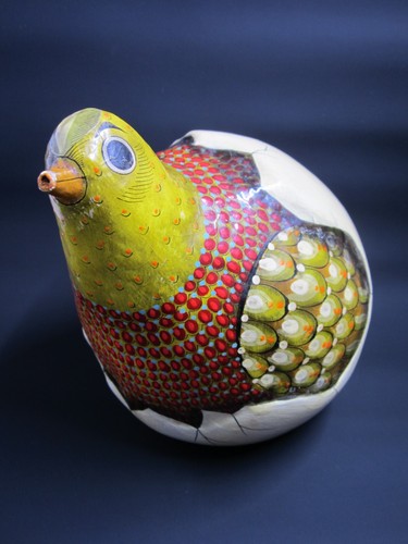 VINTAGE MID-CENTURY MODERN SERGIO BUSTAMANTE QUAIL EGG PAPIER MACHE SCULPTURE 6" - Picture 20 of 24