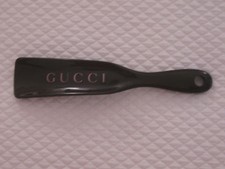 New Gucci Brown Shoe Horn - Plastic w/ Gold Letters