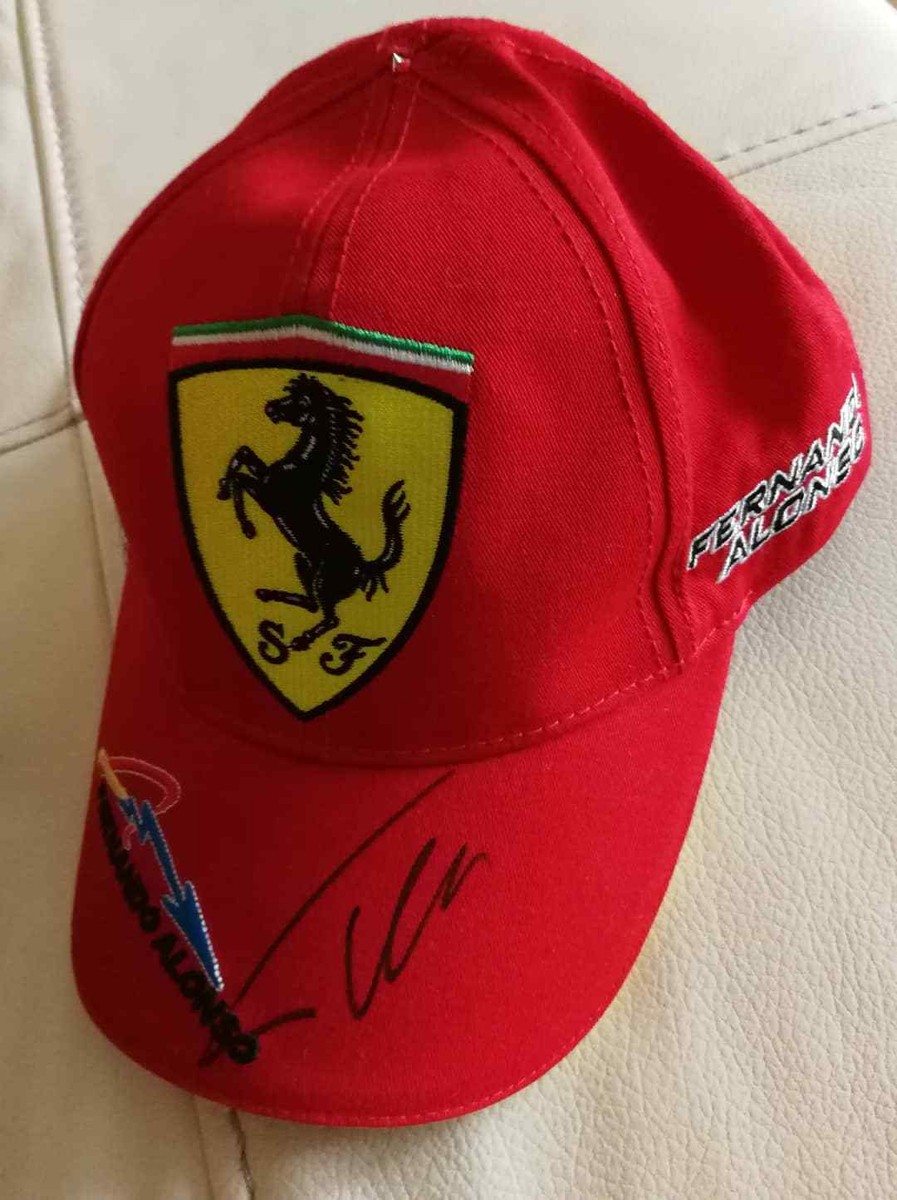 Fernando Alonso F1, Scuderia Ferrari F1, original signed baseball cap