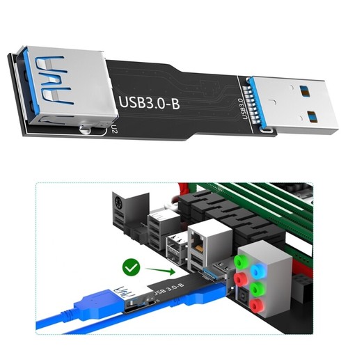 Advanced USB3.0 B Extension Card Type B Male to Female Adapter Reliabled for PC - Picture 2 of 8