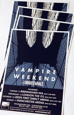 VAMPIRE WEEKEND 2013 TOUR FLYERS X 4