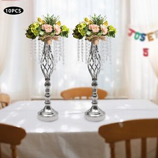 10PCS Crystal Stands Wedding Table Centerpieces Flower Racks 21.7inch Tall New