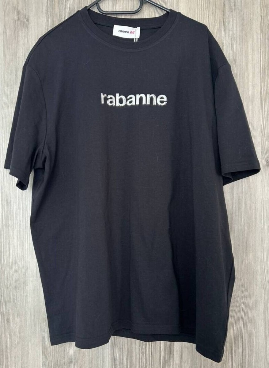 Tシャツ・カットソー PACO RABANNE Chain T-shirt Black RABANNE x H+M 'Appliquéd' Designer Collaboration T-Shirt w