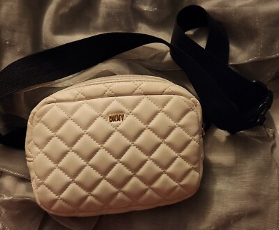 DKNY Quilt Belt Bag Fanny Pack White Fashion