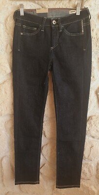 Jean slim à taille haute - L34 - Bleu - - 22.00