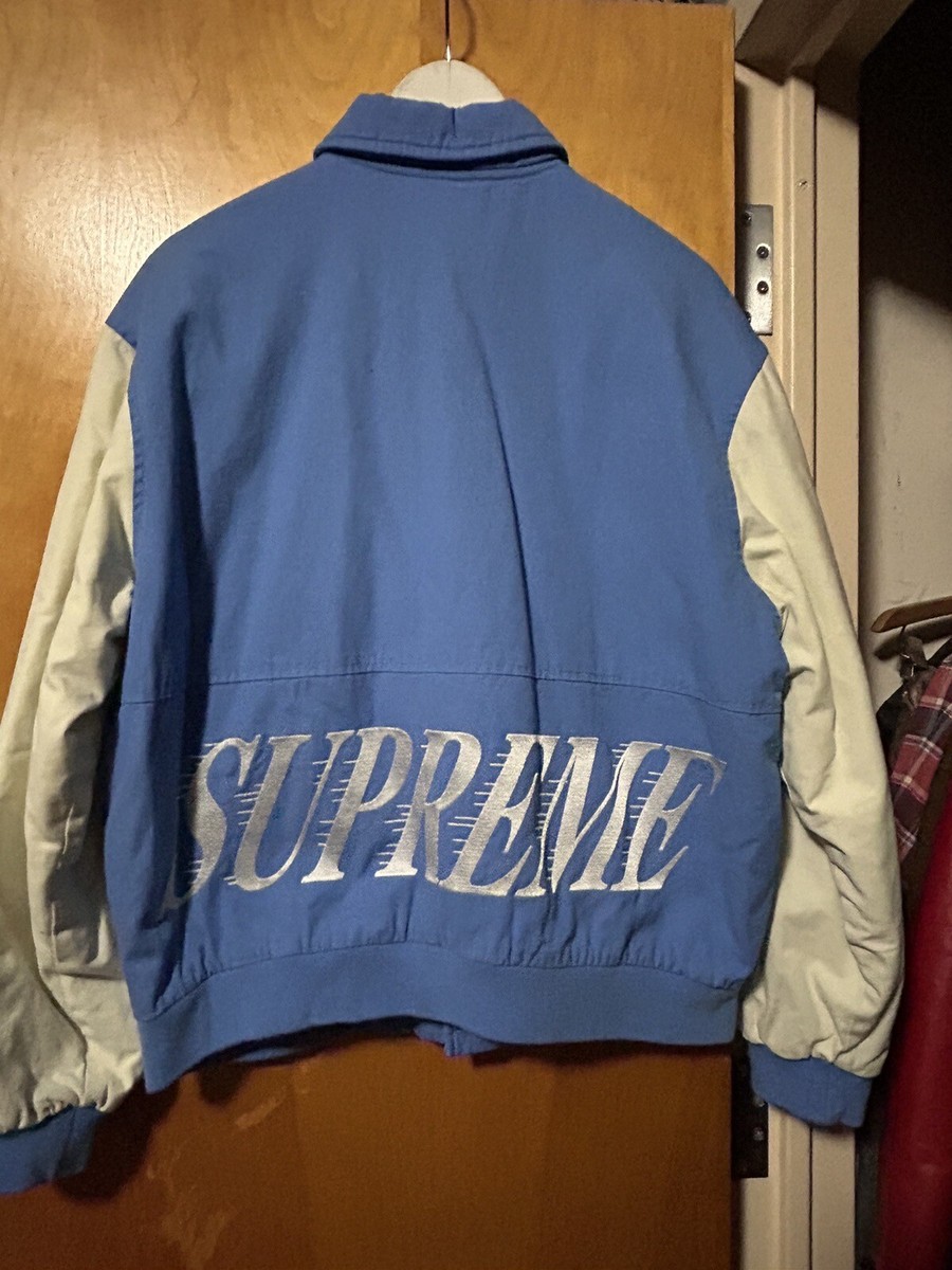 Supreme Twill Varsity Jacket Light Blue Medium | eBay