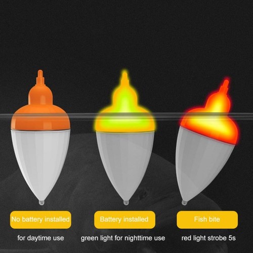 Galleggiante Pesca Sensore Intelligente Luce Elettrica Stroboscopica Luminosa Mare Roccia Carpa US Stock - Foto 4 di 12