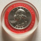 1963 Washington Quarter OUTSTANDING COIN 25TH ANNIVERSARY INDIANAPOLIS WORKS
