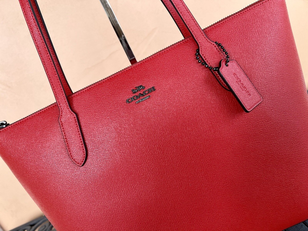 COACH 4454 XGRAIN TOP ZIP LEATHER TOTE SHOULDER BAG MIAMI RED | eBay