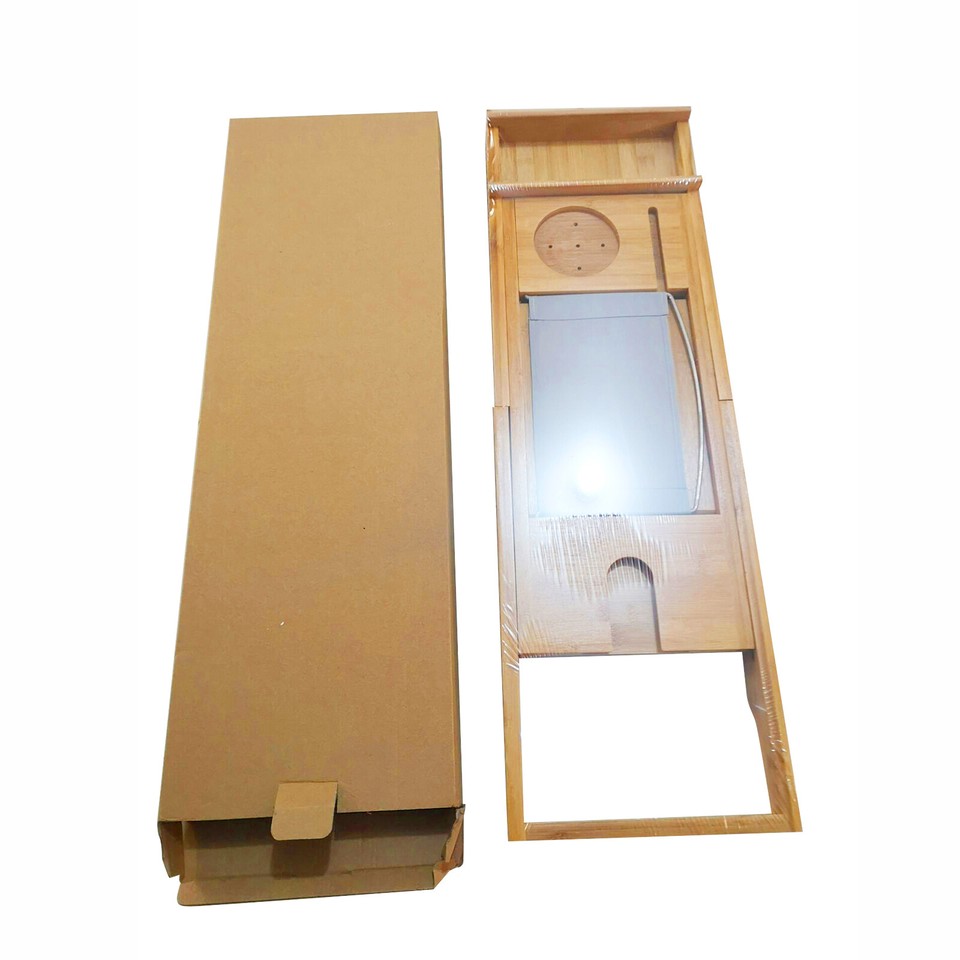 Bamboo Bath Tray Bathtub Caddy Tray Over the Tub Shelf Bathroom Rack