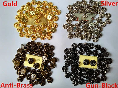 wholesale brass lapel badge post tac pin butterfly backs clutch clasp clips hold - Image 1 of 4