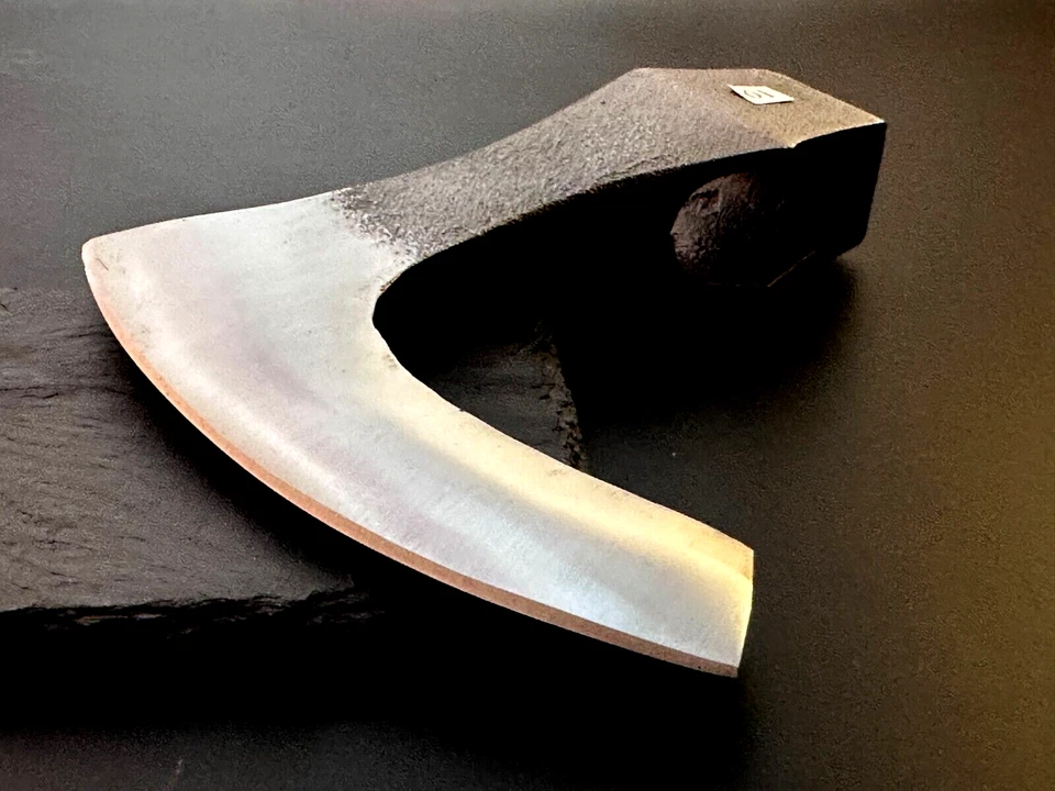 Handmade Axe Head | Carbon Steel | Bearded | 1.4 lb | Leather Cover - Image 3 of 4