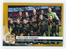 2019-20 Houston Dynamo FC Topps MLS Team Gold Refractor Soccer Card 36/50