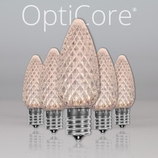 C9 LED Christmas Lights Shatterproof Replacement Bulbs, OptiCore 25 pk