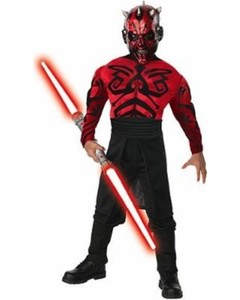 Boys Child Star Wars Deluxe Muscle Chest Evil Darth Maul Costume Outfit Ebay