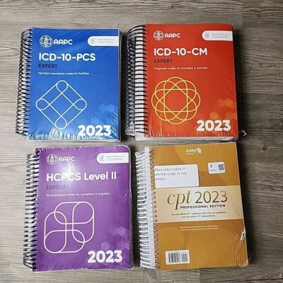 AAPC 2023 ICD-10-CM, AMA CPT, HCPCS, ICD-10-PCS Expert Coding Book Bundle NEW