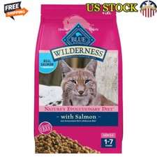 Natural High Protein Dry Food for Adult Cats, Grain-Free, Salmon, 4-lb Bag