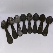 Childrens Toy Tin Spoons Set of 8 C1