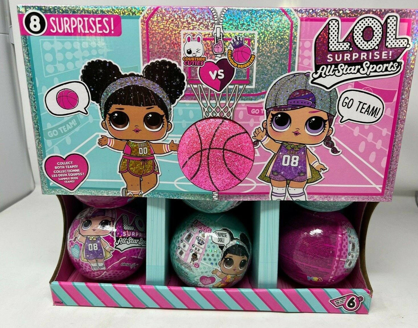 LOL Surprise! All-Star BBs Sports Sparkly Basketball Series 6 - Case of 12 