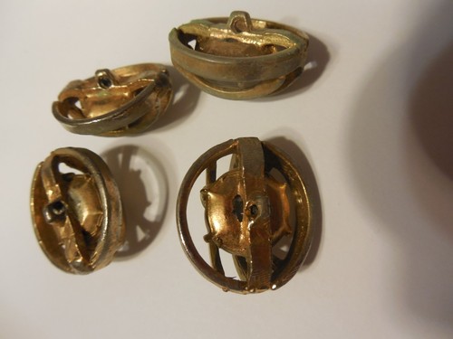 Costume metal buttons Vintage Sewing Notion Mid Century 1" - Picture 5 of 8