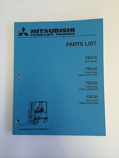 Mitsubshi Forklift Parts Manual FBC15, FBC20, FBC25, FBC30 PN: 98716-30900