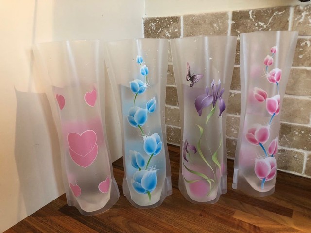 X100 Unbreakable Foldable Plastic Vases Ideal For Graves Offices