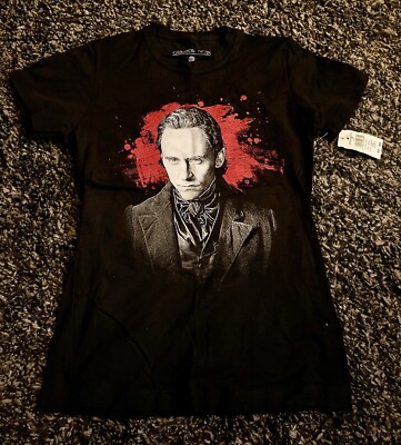 NWT Crimson Peak Tom Hiddleston Sir Thomas Sharpe Tee Shirt Sz S US Women’s 