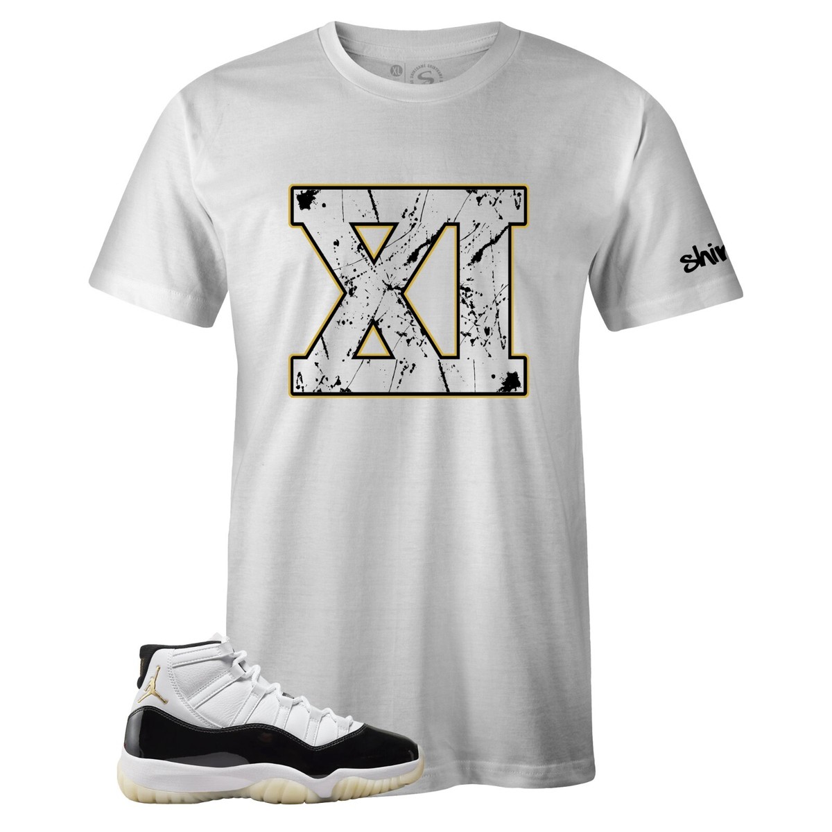 Shirt to Match Jordan 11 Retro Gratitude XI White Sneaker Tee