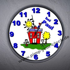 Mega große Wanduhr " Kinder - Mädels und Buben " mit Widmung 32cm Groß
