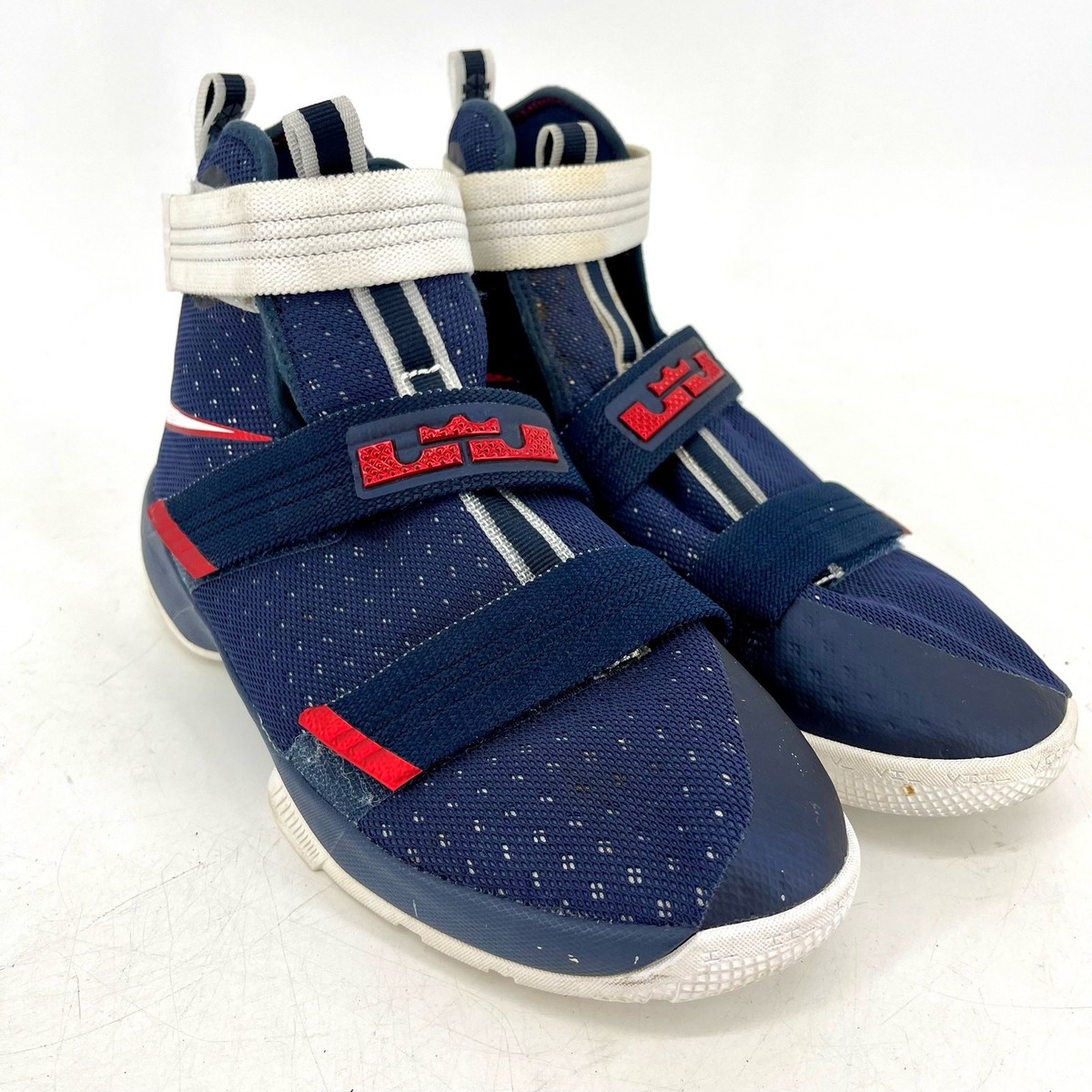 Nike LeBron Soldier Ten SFG USA Obsidian Red White Blue US 7Y EU