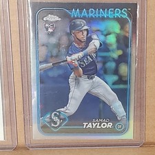 Samad Taylor 2024 Topps Chrome Update Rookie Refractor Seattle Mariners
