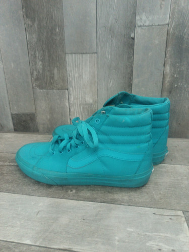 Vans Sk8 Hi türkis Old Skool einfarbig - Herren 8,5 Damen 10 - Bild 3 von 8