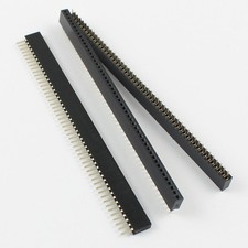 5pcs gold plated 1.27mm pitch single row straight 50 pin female header strip @zx