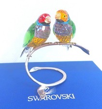 SWAROVSKI Gouldian finch Bird Crystal Glass Figurine W 13cm W/Box Japan ...