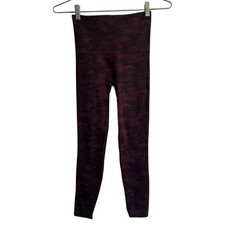 SPANX Look At Me Now Leggings, Wine Camo, Size S